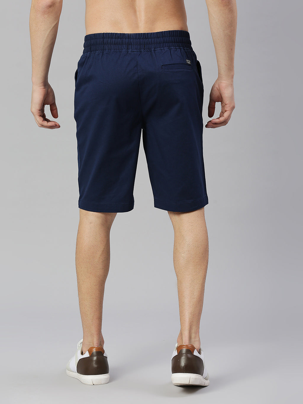Thomas Scott Men Royal Blue Slim Fit Mid-Rise Solid Woven Shorts