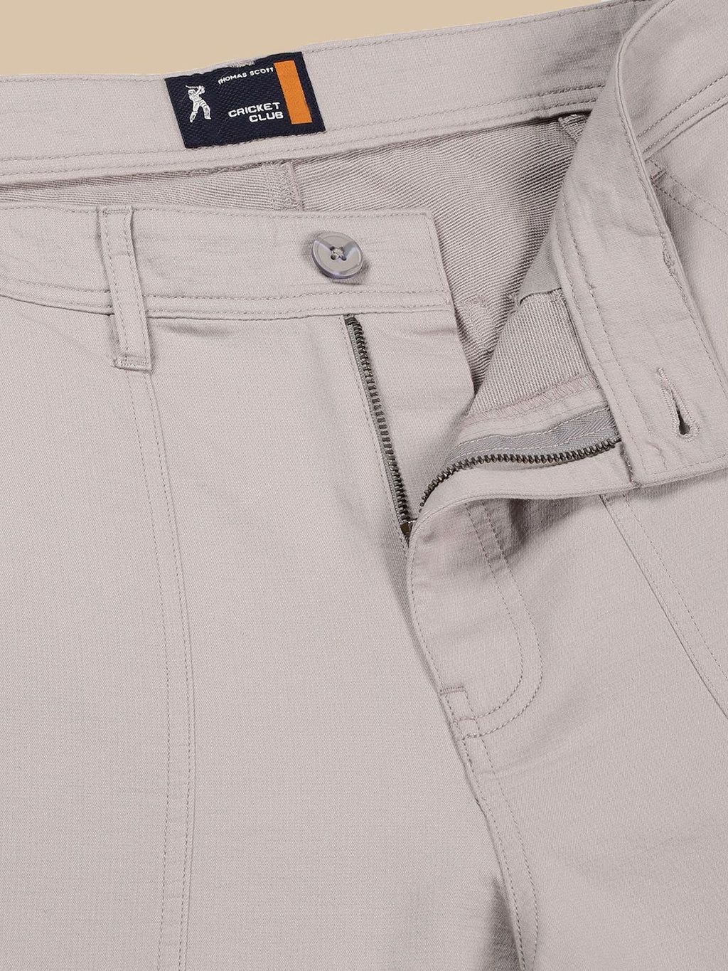 Grey Straight Fit Mid-Rise Cargo Shorts For Men