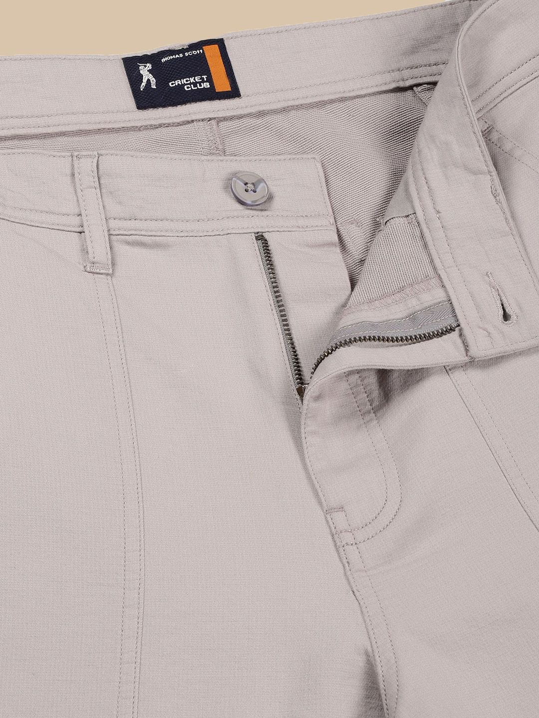 Grey Straight Fit Mid-Rise Cargo Shorts For Men