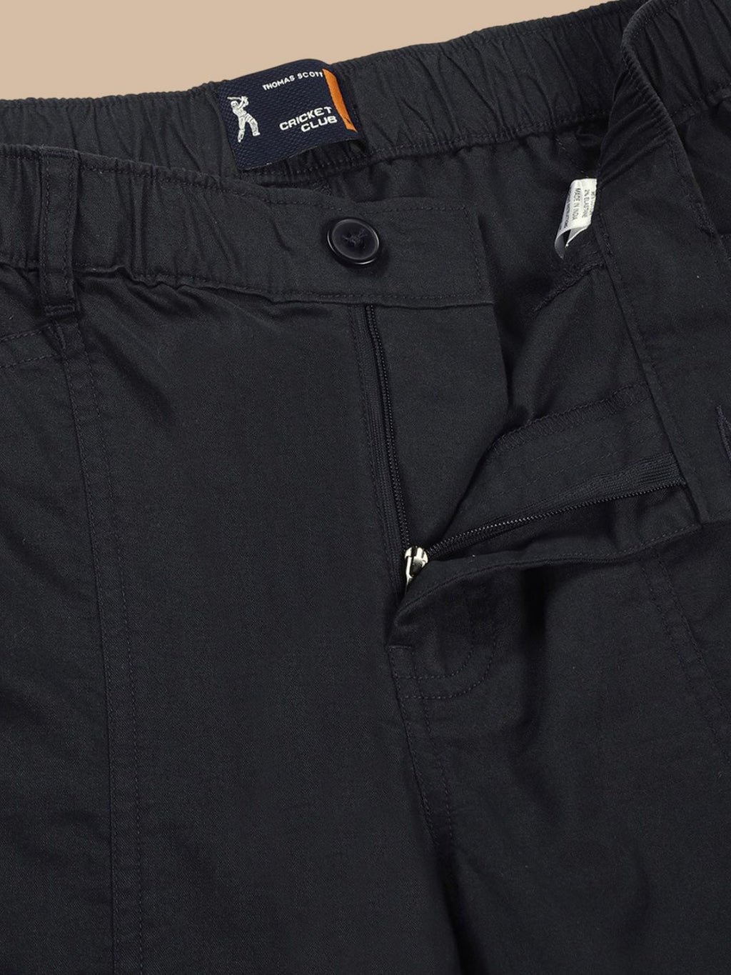 Dark Grey Regular Fit Mid Rise Pure Cotton Shorts For Men