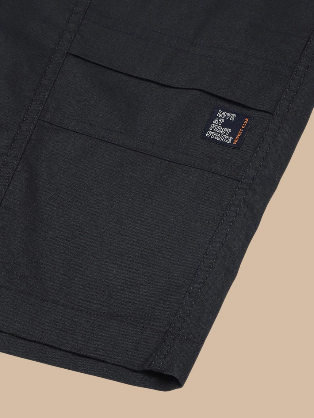 Dark Grey Regular Fit Mid Rise Pure Cotton Shorts For Men