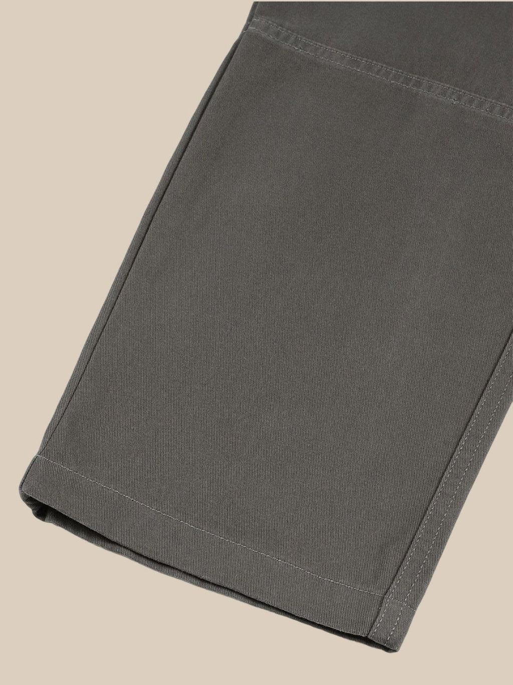 Cement Smart Regular Fit Mid-Rise Solid Cotton Woven Trouser For Men