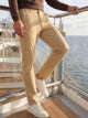 Beige Cricket Club Collection Straight Fit Solid 4 Pockets Design Woven Cargo Trouser For Men