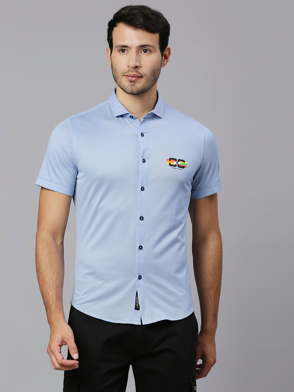 Thomas Scott Men Cricket Club Collection Classic 4 Way Stretch Slim Fit Casual Shirt