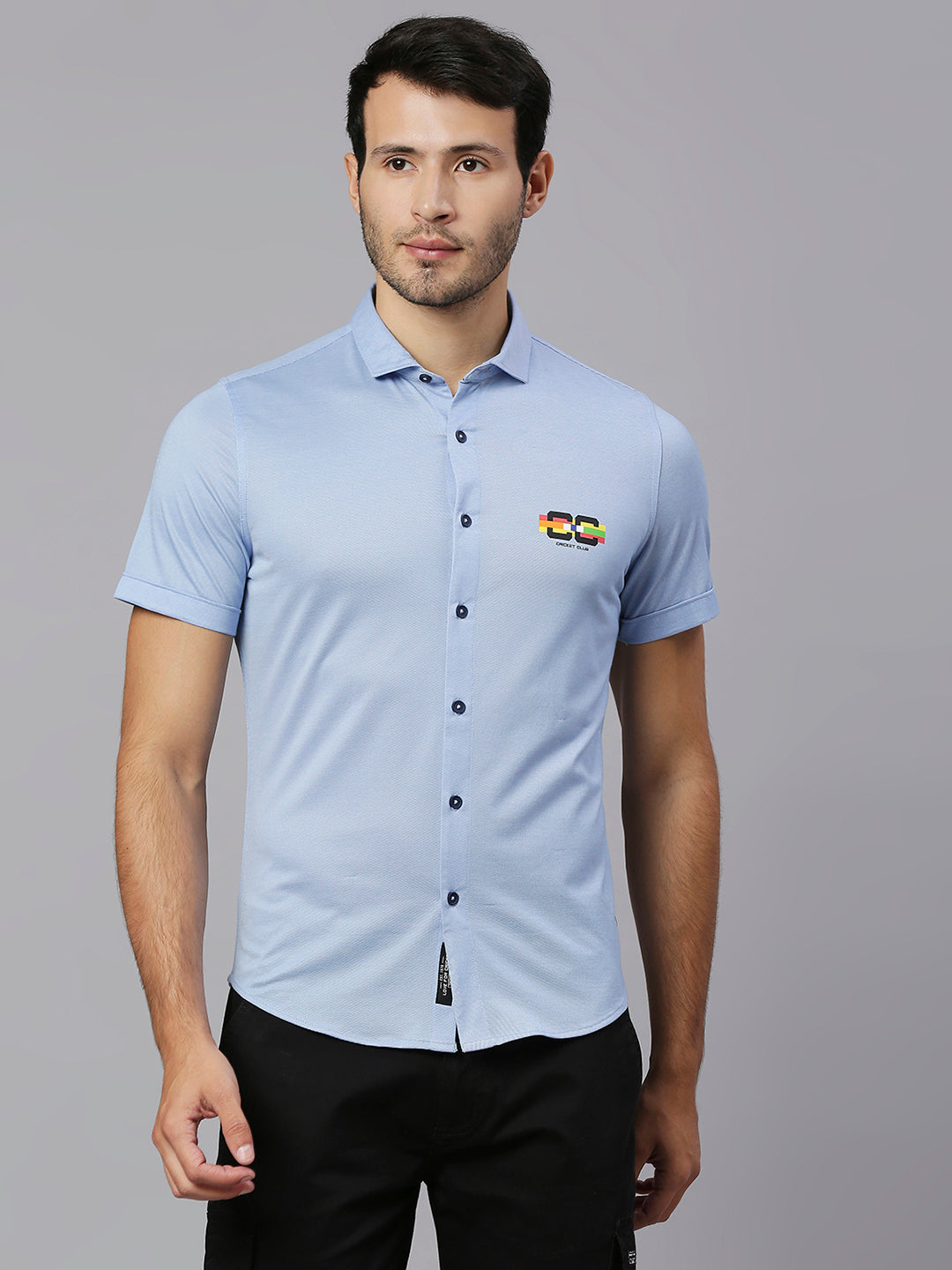 Thomas Scott Men Cricket Club Collection Classic 4 Way Stretch Slim Fit Casual Shirt