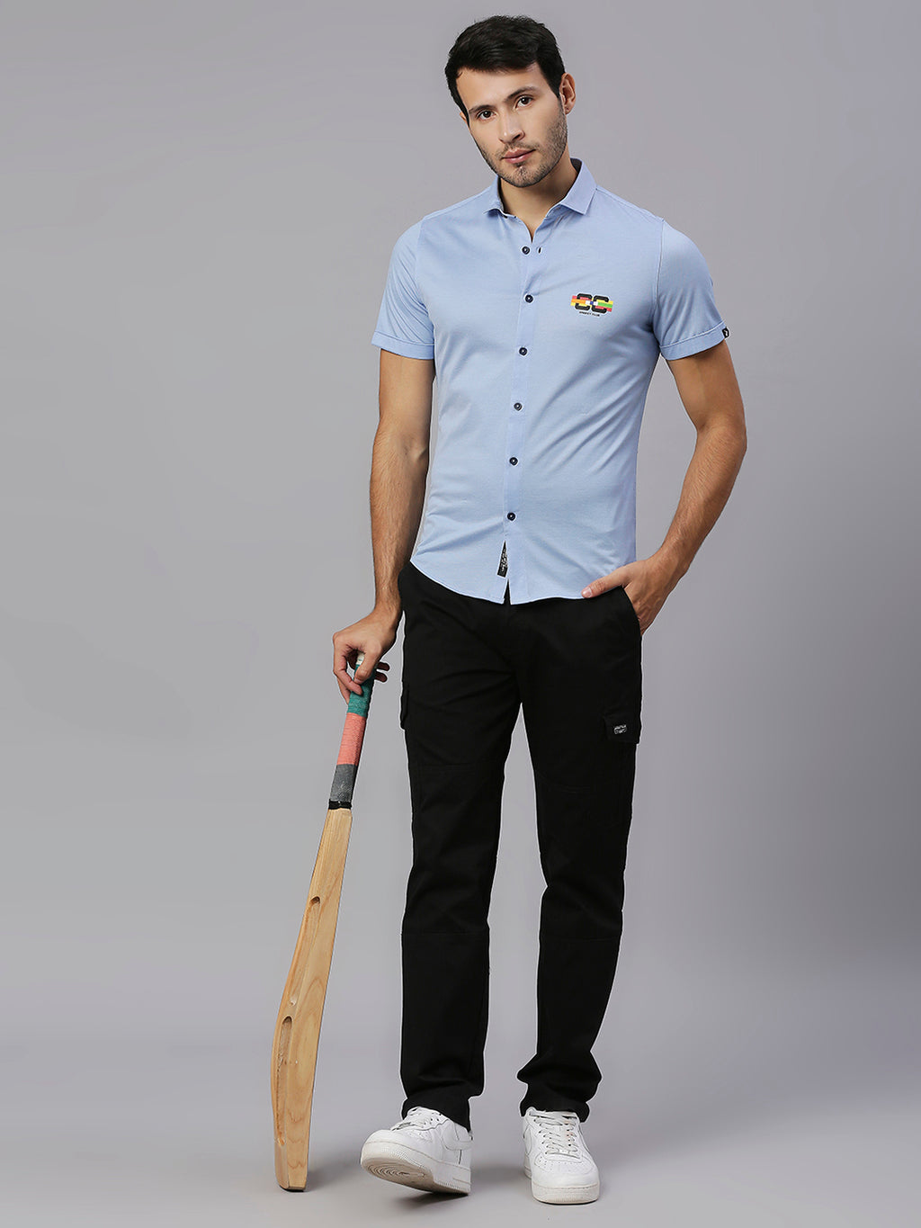 Thomas Scott Men Cricket Club Collection Classic 4 Way Stretch Slim Fit Casual Shirt