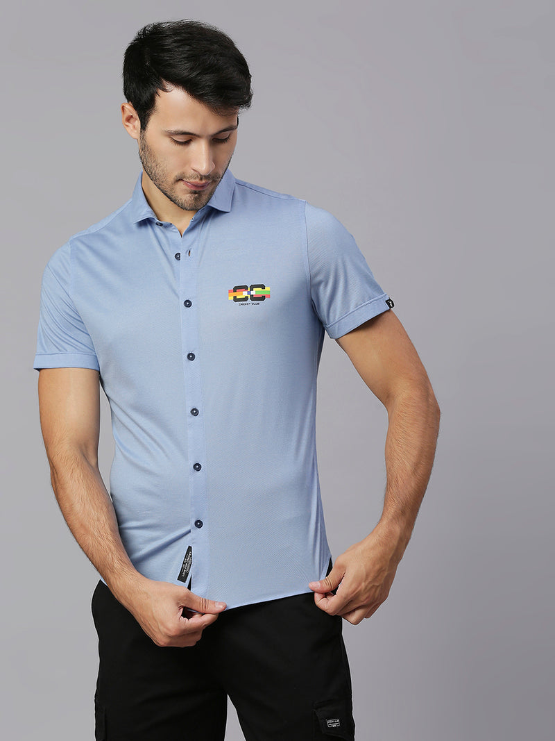 Thomas Scott Men Cricket Club Collection Classic 4 Way Stretch Slim Fit Casual Shirt