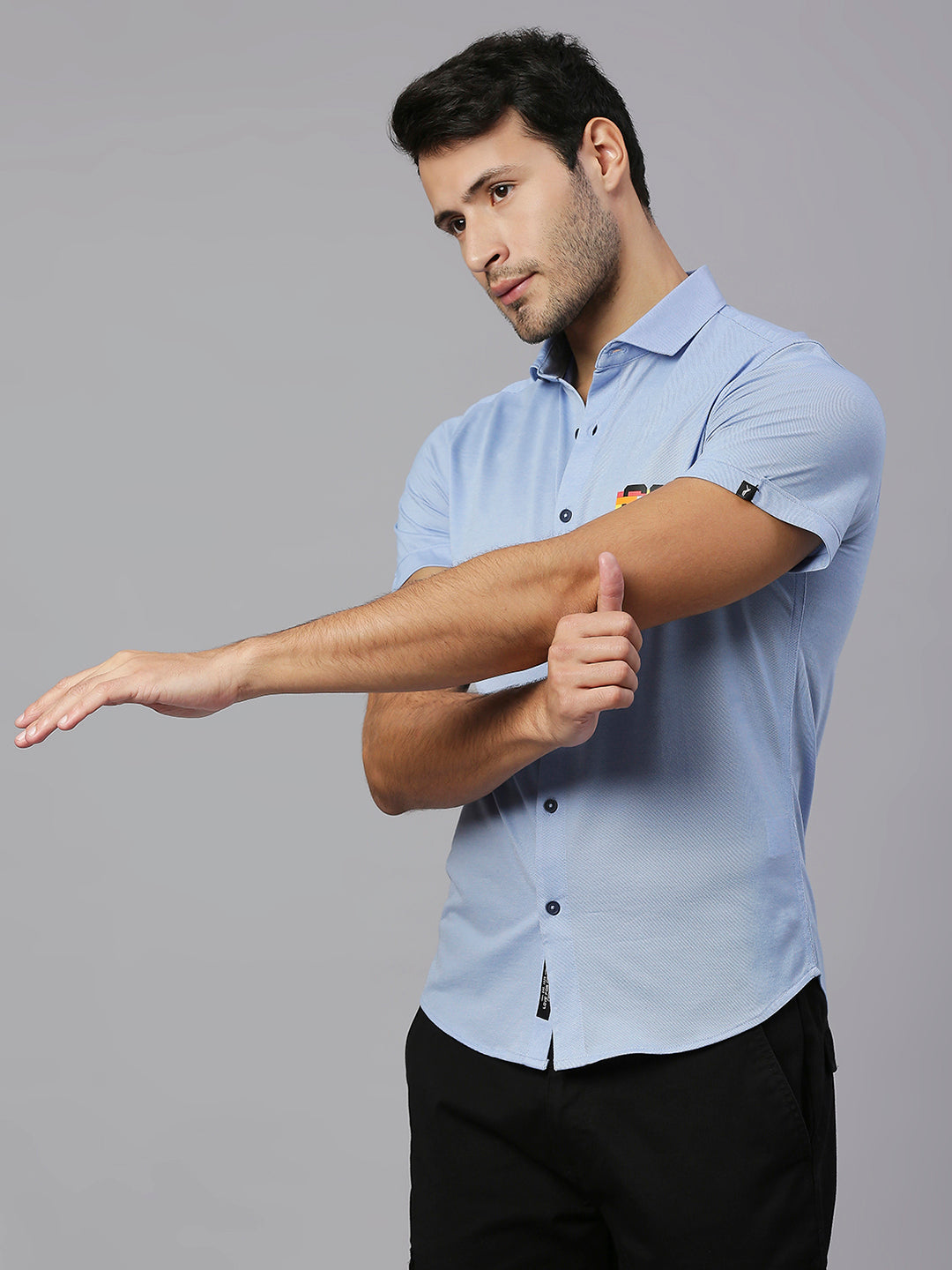 Thomas Scott Men Cricket Club Collection Classic 4 Way Stretch Slim Fit Casual Shirt