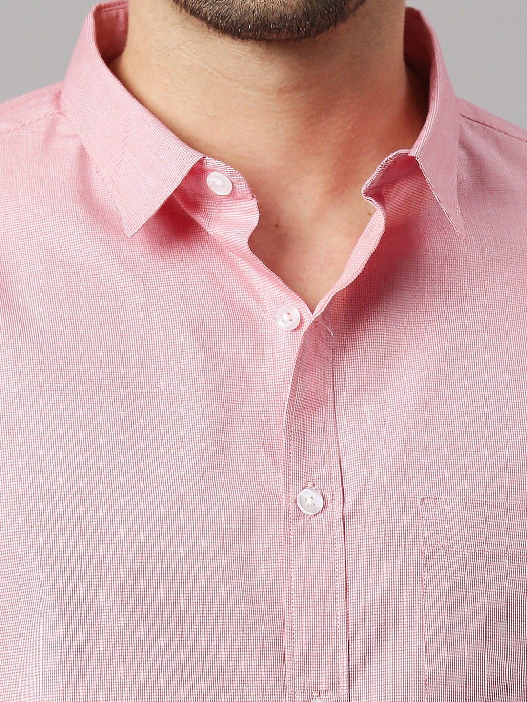 Thomas Scott Men Red 1 Cricket Club Collection Slim Fit Long Sleeves Spread Collar Micro Checks 100% Cotton Casual Shirt
