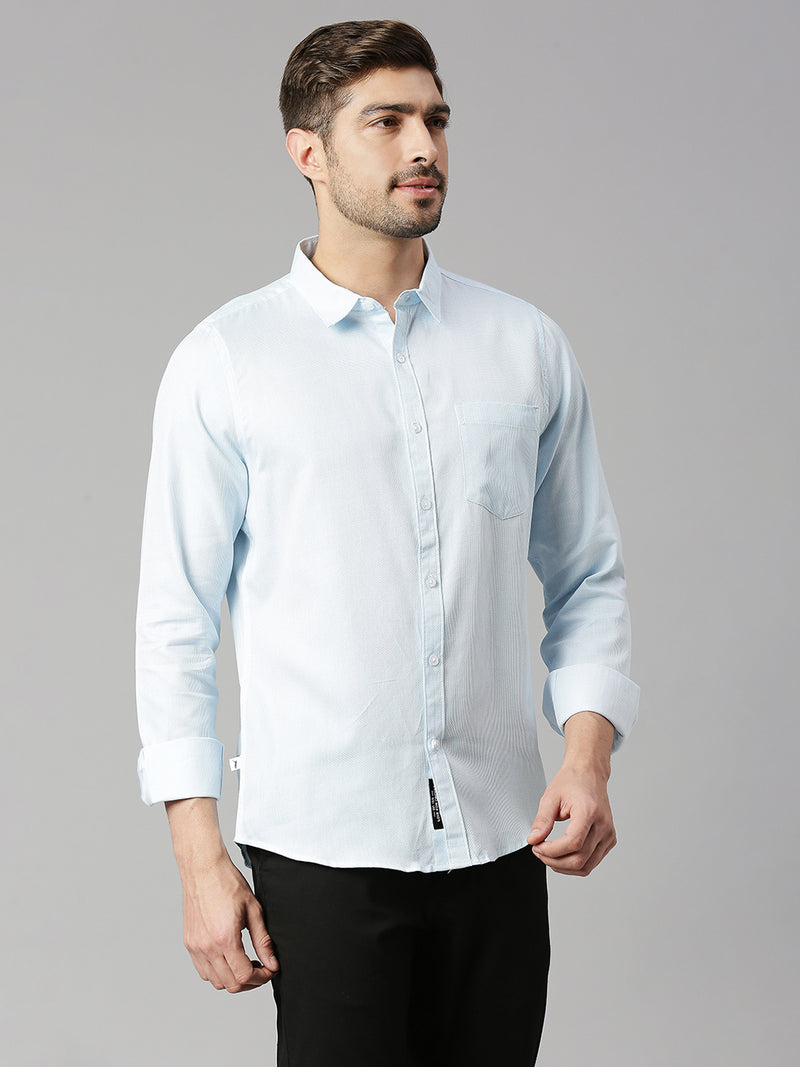 Thomas Scott Men White 1 Cricket Club Collection Slim Fit Long Sleeves Spread Collar Micro Checks 100% Cotton Casual Shirt