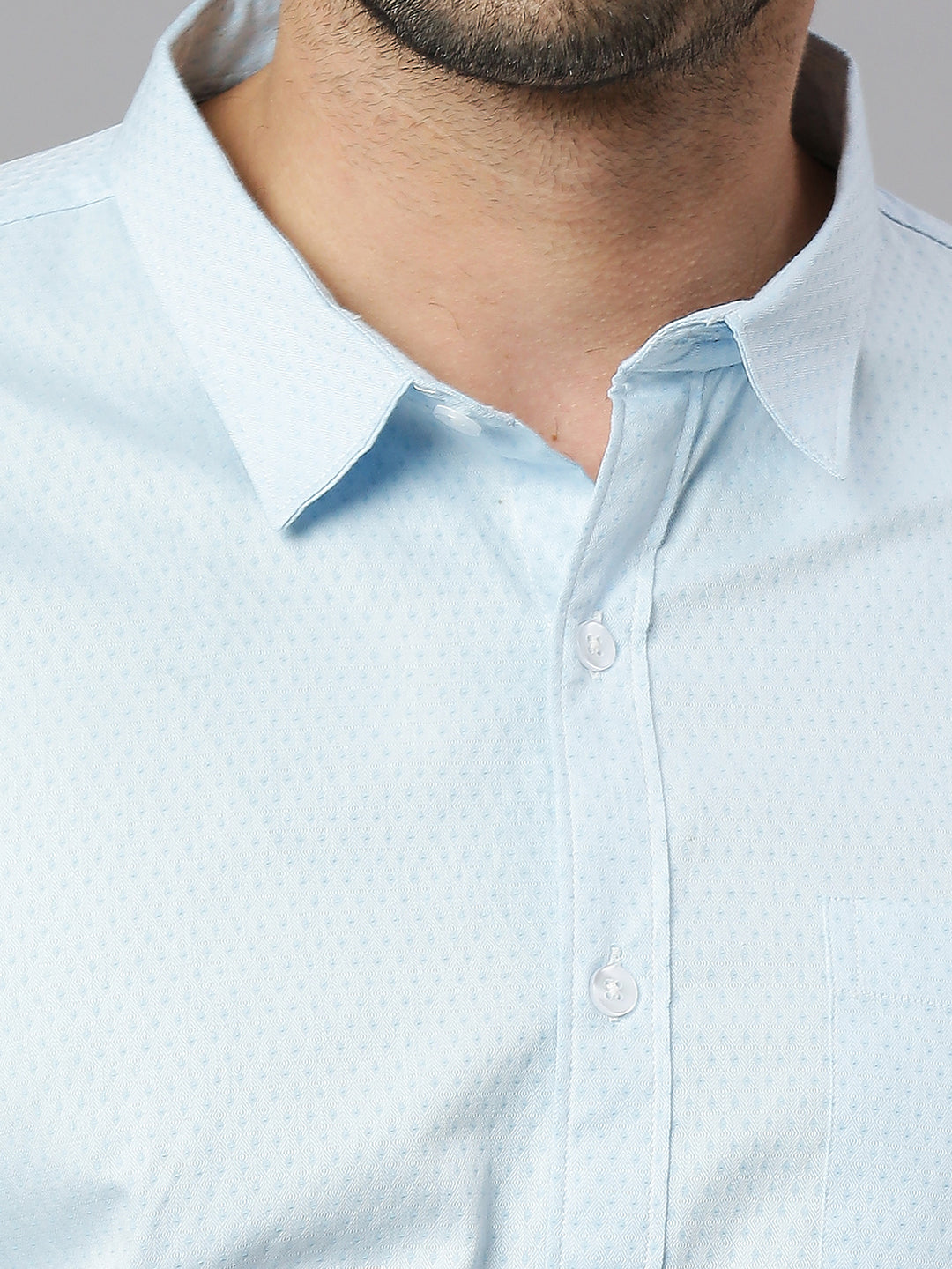 Thomas Scott Men White Cricket Club Collection Slim Fit Long Sleeves Spread Collar Micro Ditsy Print 100% Cotton Casual Shirt