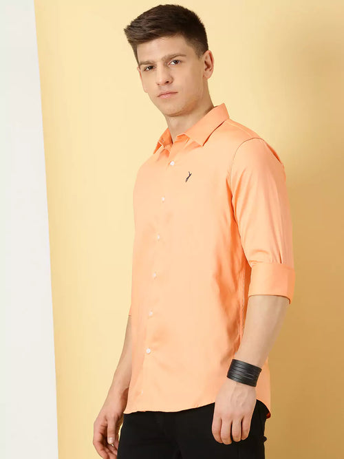 Thomas Scott Men Classic Slim Fit Spread Collar Casual Shirt