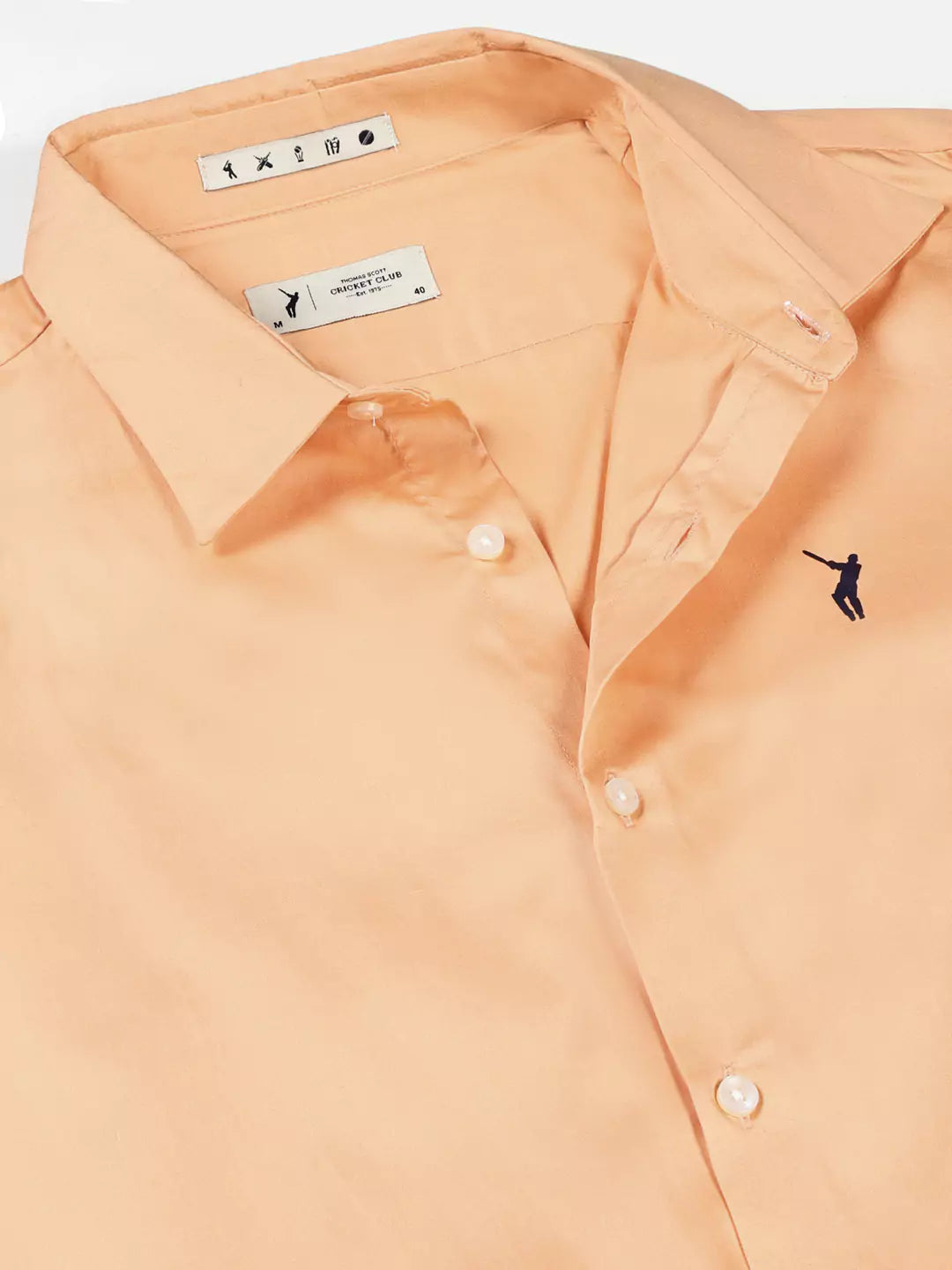 Thomas Scott Men Classic Slim Fit Spread Collar Casual Shirt