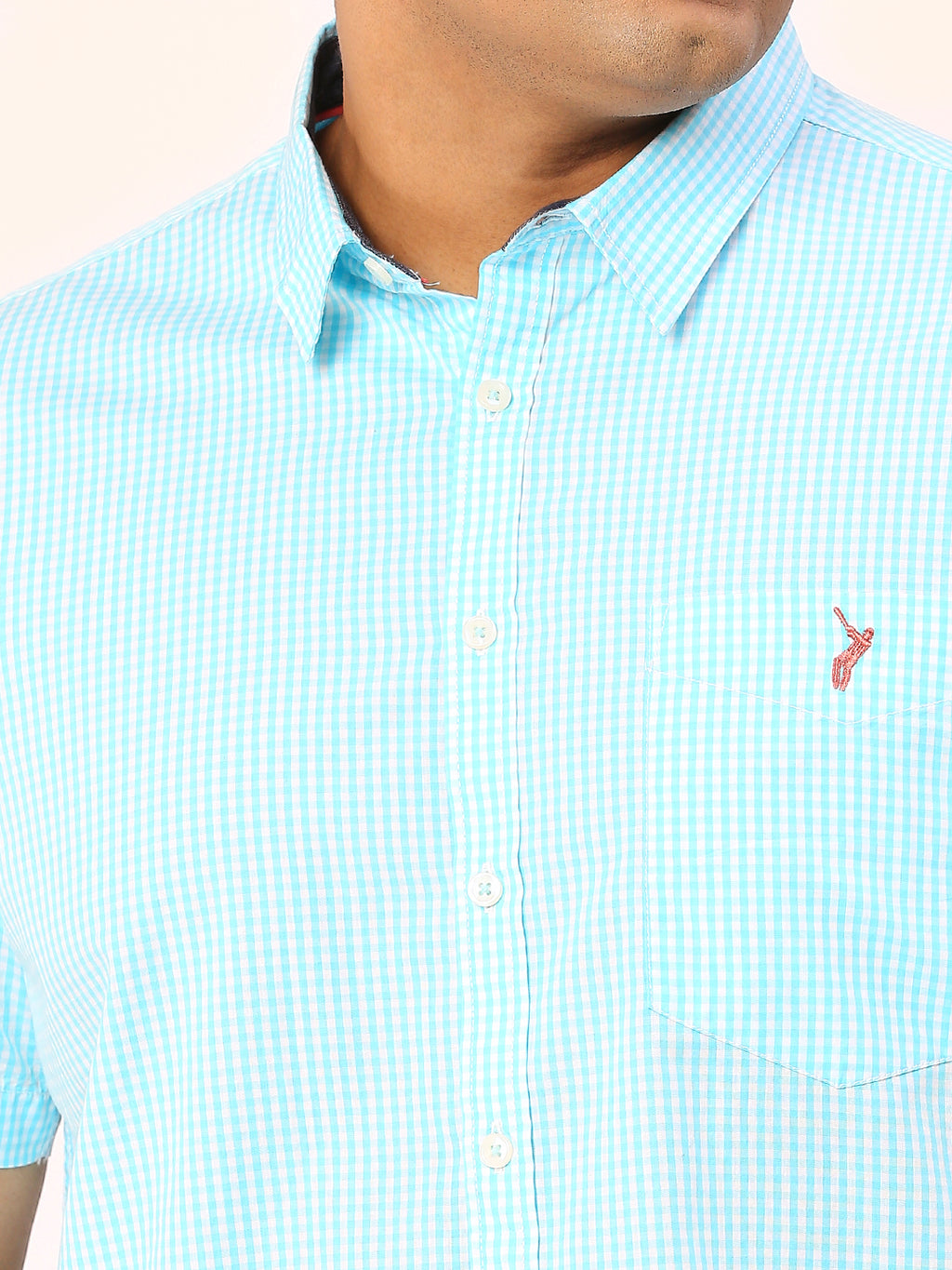Thomas Scott Men Plus Size Standard Opaque Micro Checks Cotton Casual Shirt
