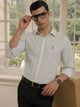 Thomas Scott Men Premium Green Regular Fit Vertical Striped Cotton Formal Shirt with Spread Collar & Full Sleeves