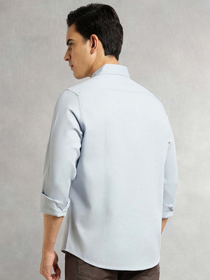 Blue Cricket Club Collection Men Slim Fit Cotton Casual Shirt For Men-Dual Flap Pocket