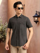 Steel Grey Men Cricket Club Collection Premium Slim Fit Casual Shirt For Men-Dual Flap Pockets With Short Sleeves
