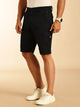 Thomas Scott Men Navy Straight Fit Mid Rise Solid Cargo Shorts
