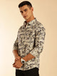 Multi1 Regular Fit Long Sleeves Abstract Printed Pure Cotton Casual Shirt For Men