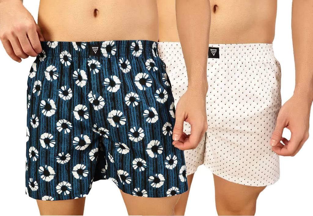 Thomas Scott Men Pack of 2 Cotton Printed Regular Boxer Shorts