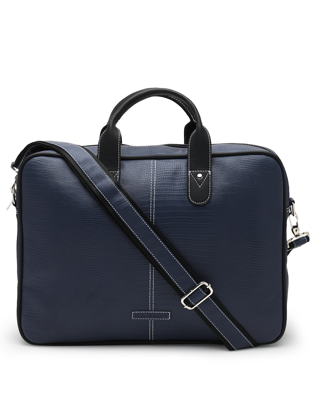 Thomas Scott Men Textured PU Laptop Bag