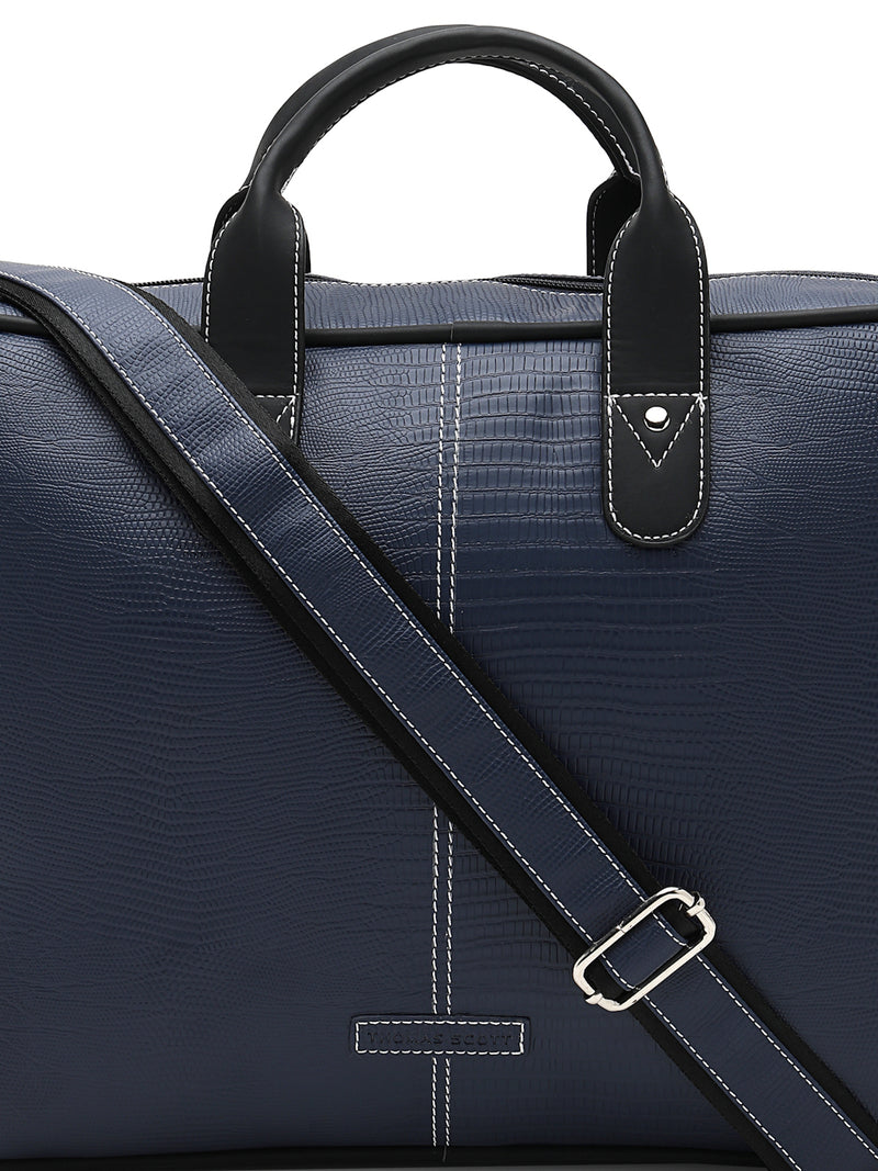 Thomas Scott Men Textured PU Laptop Bag
