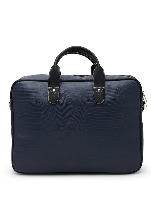 Thomas Scott Men Textured PU Laptop Bag
