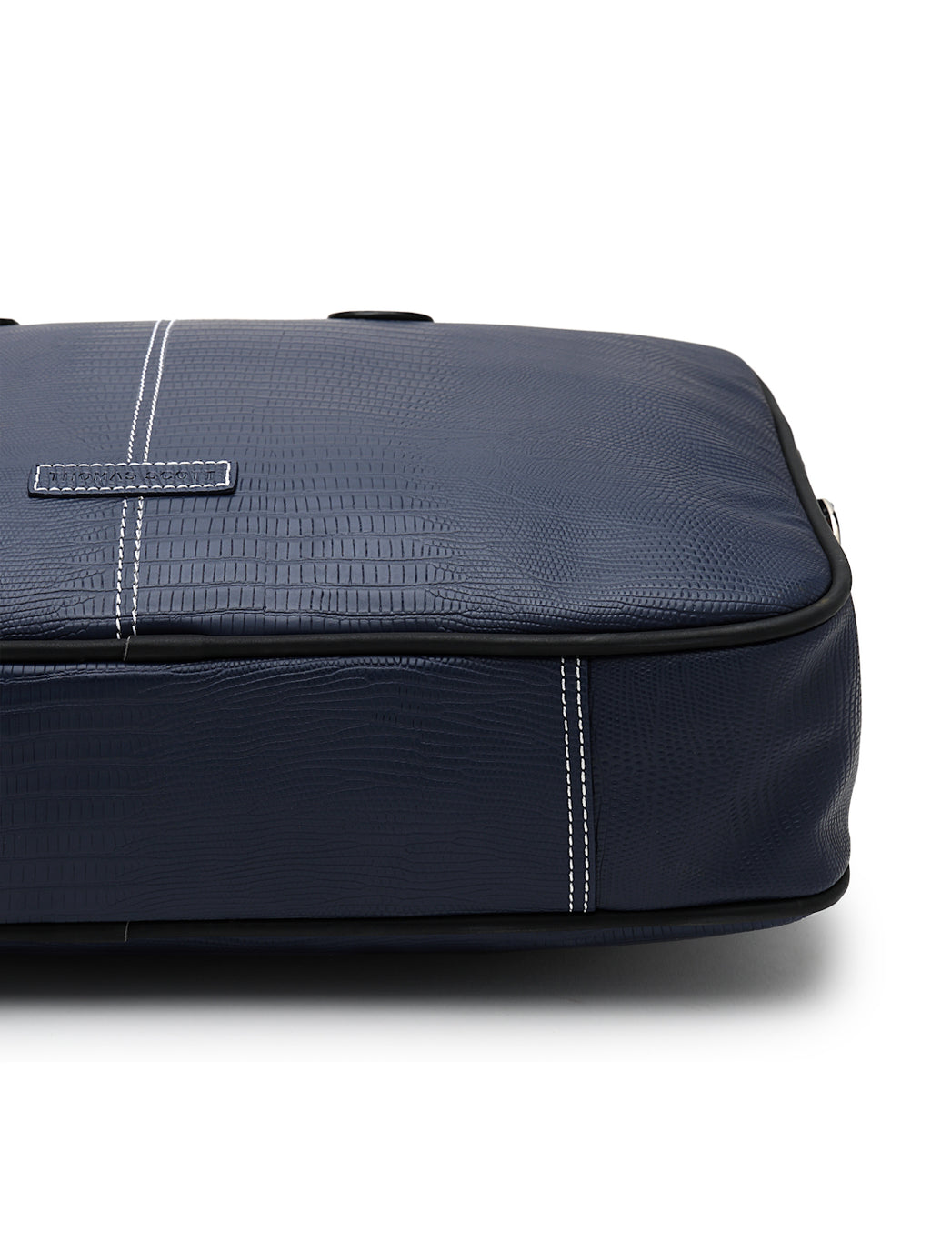 Thomas Scott Men Textured PU Laptop Bag