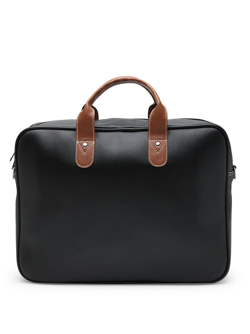Thomas Scott Men Textured PU Laptop Bag