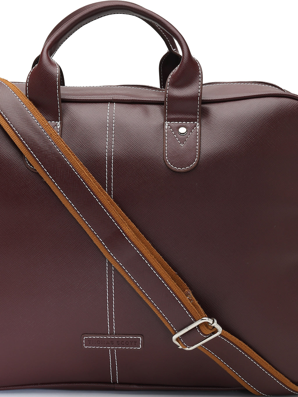 Thomas Scott Men Textured PU Laptop Bag