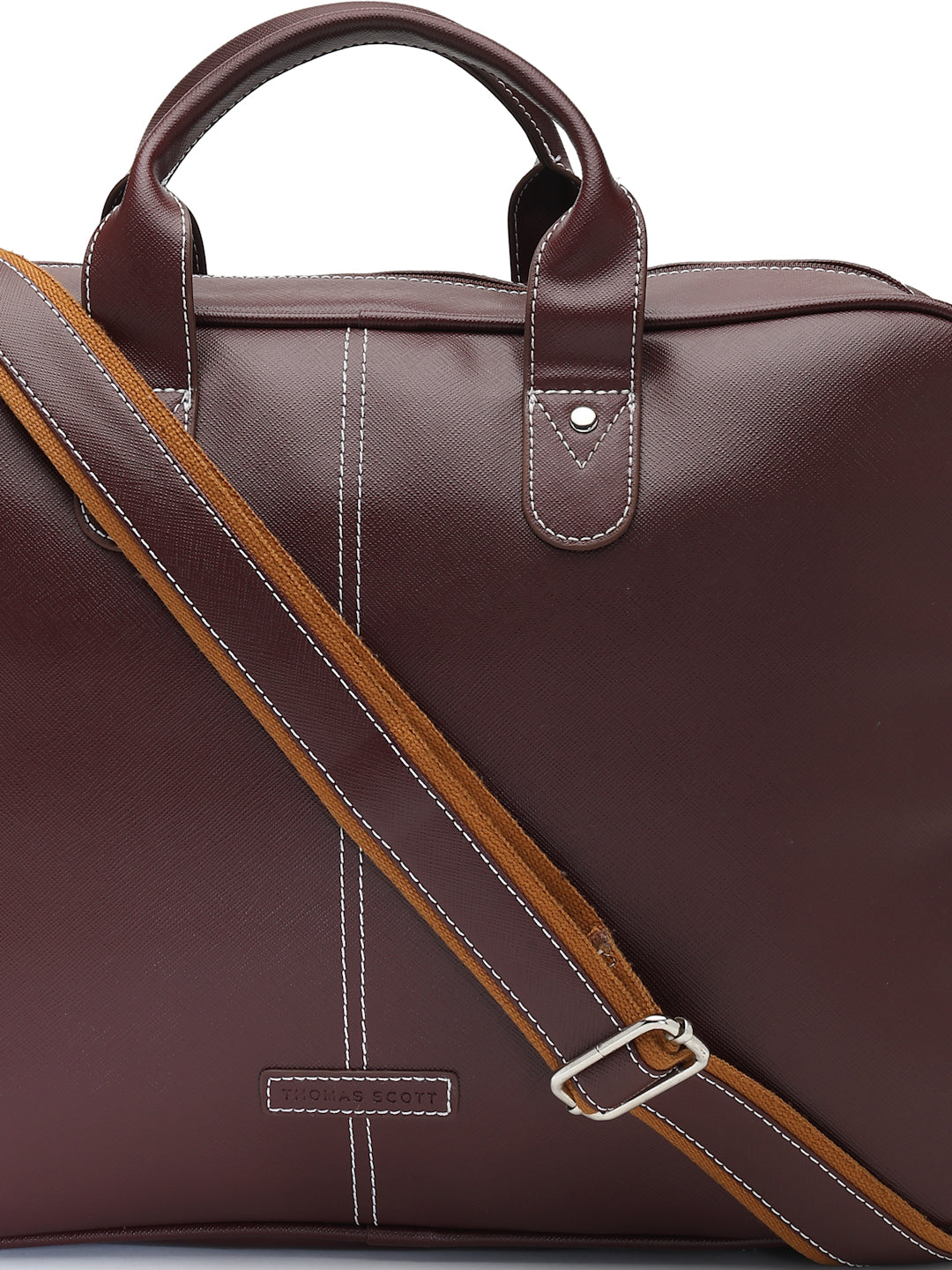 Thomas Scott Men Textured PU Laptop Bag