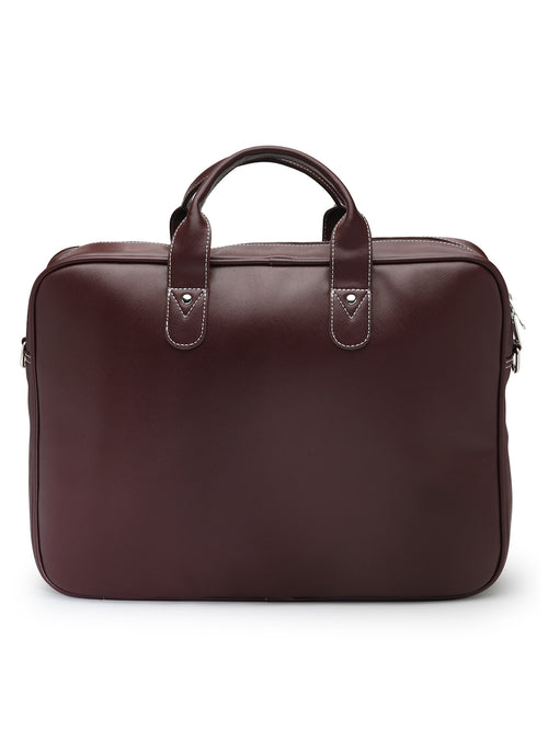 Thomas Scott Men Textured PU Laptop Bag