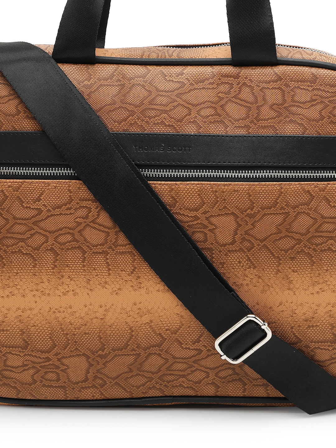 Thomas Scott Men Textured PU Laptop Bag