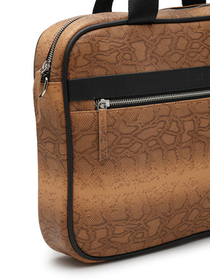 Thomas Scott Men Textured PU Laptop Bag