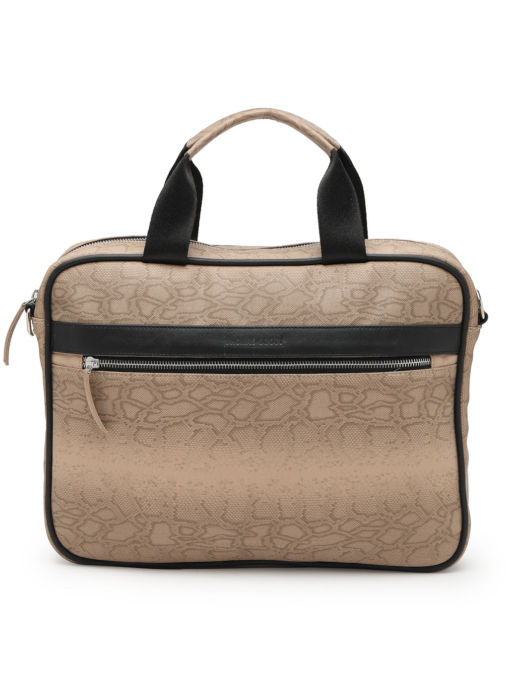 Thomas Scott Men Textured PU Laptop Bag