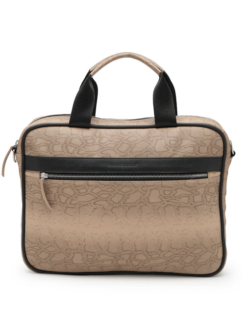 Thomas Scott Men Textured PU Laptop Bag