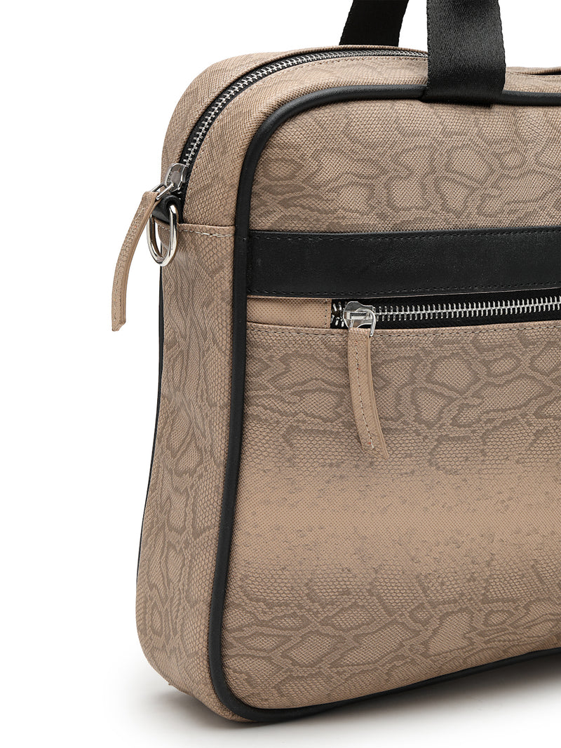 Thomas Scott Men Textured PU Laptop Bag