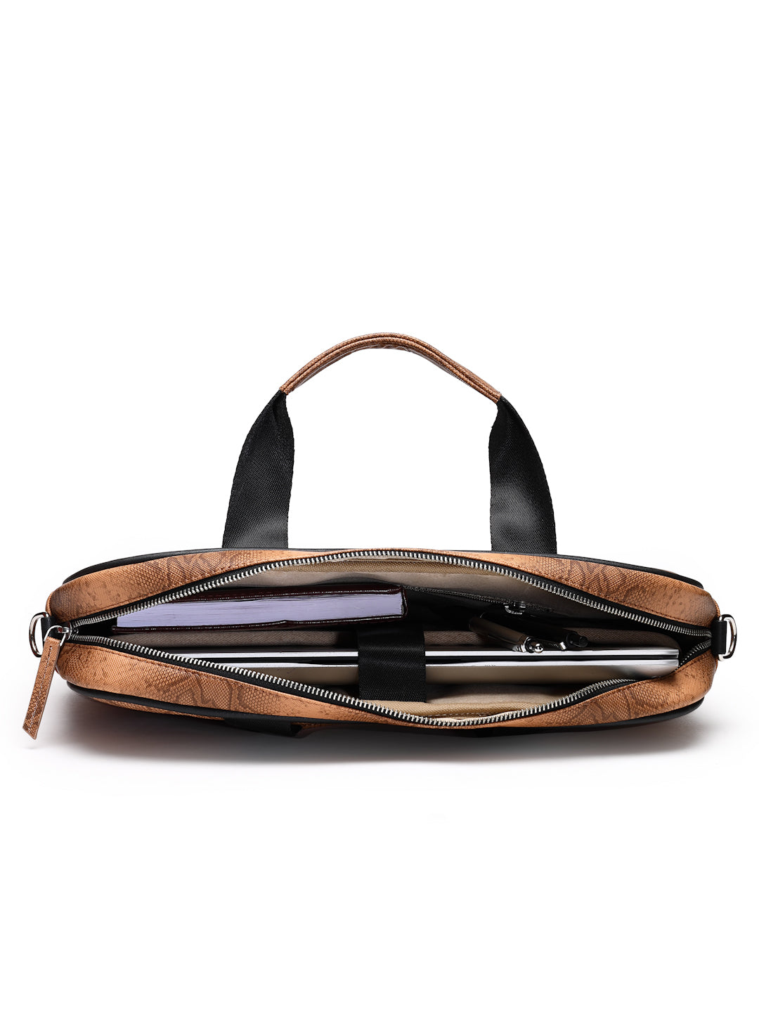 Thomas Scott Men Textured PU Laptop Bag