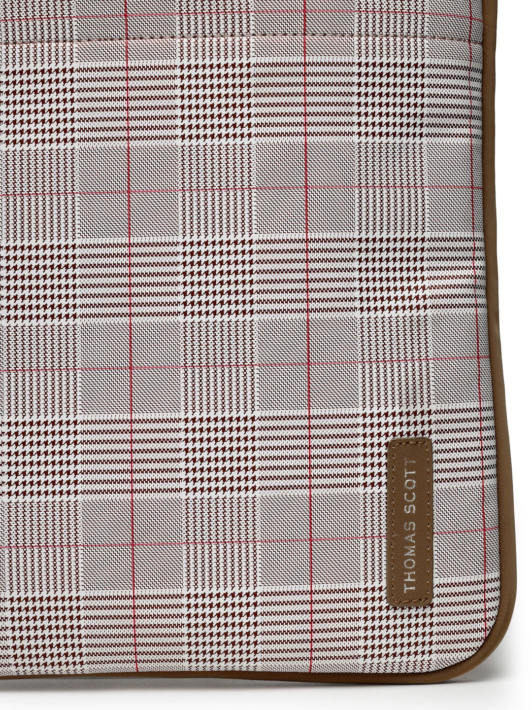 Thomas Scott Men Checked PU Laptop Bag