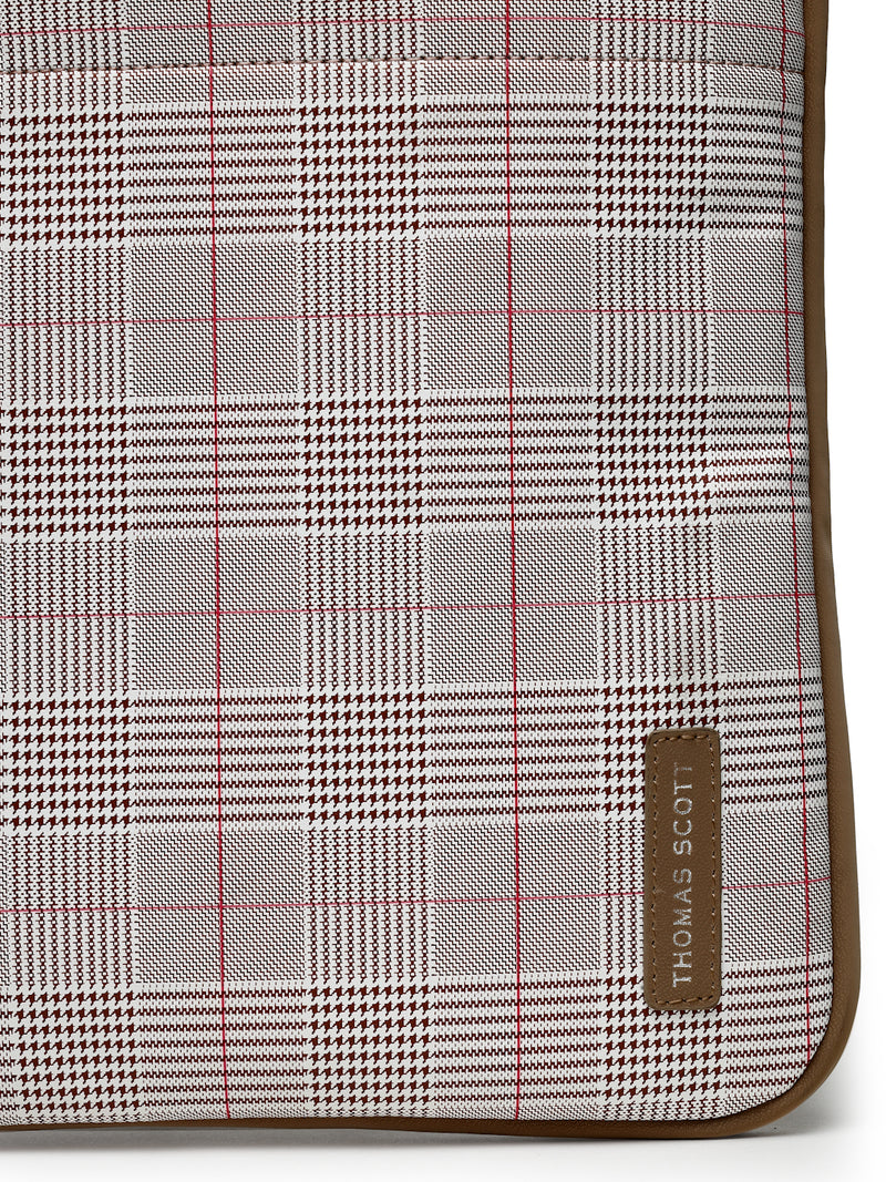 Thomas Scott Men Checked PU Laptop Bag