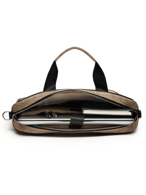 Thomas Scott Men Textured PU Laptop Bag