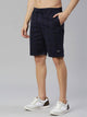 Blue Checked Slim Fit Chino Shorts For Men