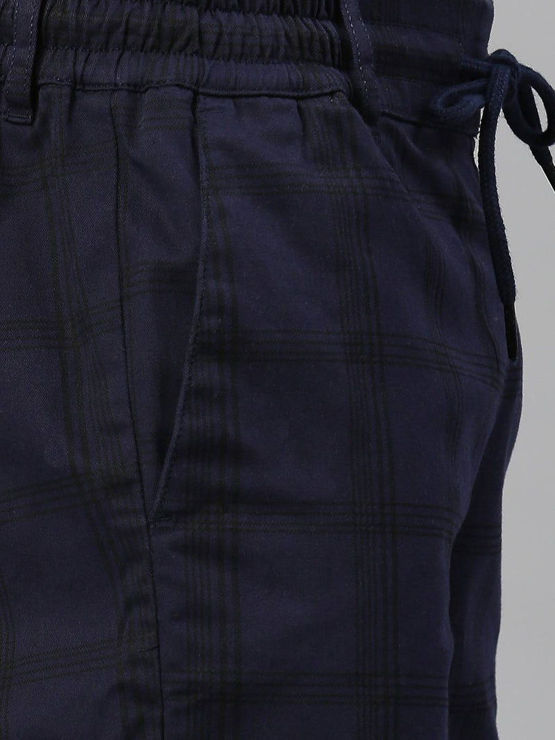 Thomas Scott Men Checked Mid-Rise Slim Fit Sports Shorts