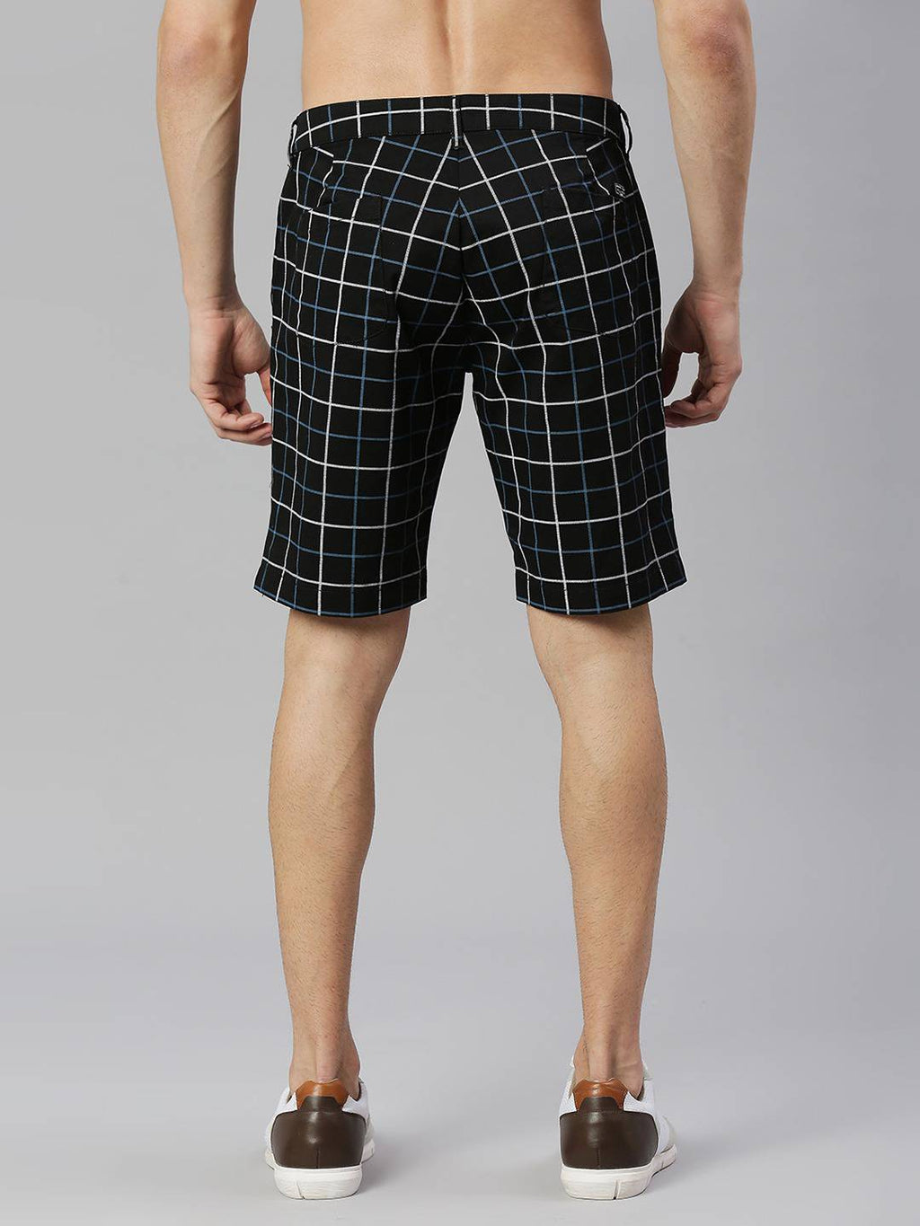 Thomas Scott Men Checked Slim Fit Regular Shorts