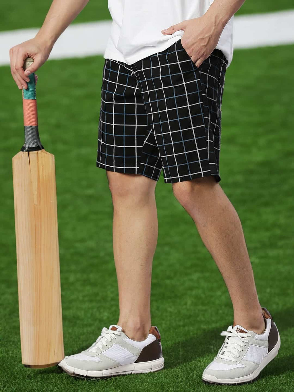 Thomas Scott Men Checked Slim Fit Regular Shorts