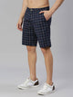 Thomas Scott Men Checked Mid-Rise Slim Fit Sports Shorts