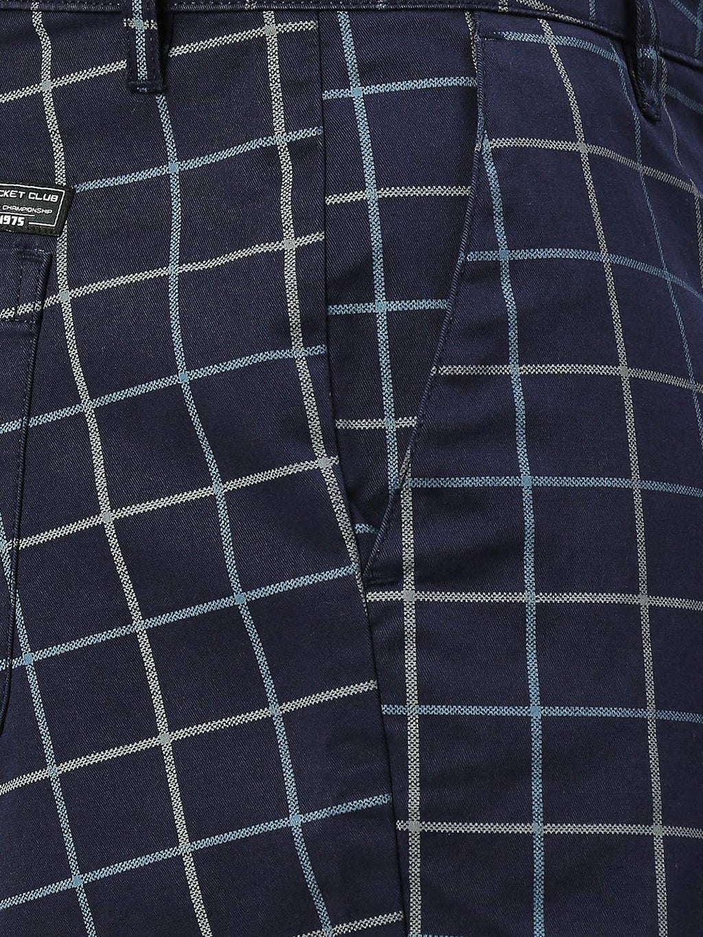Thomas Scott Men Checked Mid-Rise Slim Fit Sports Shorts