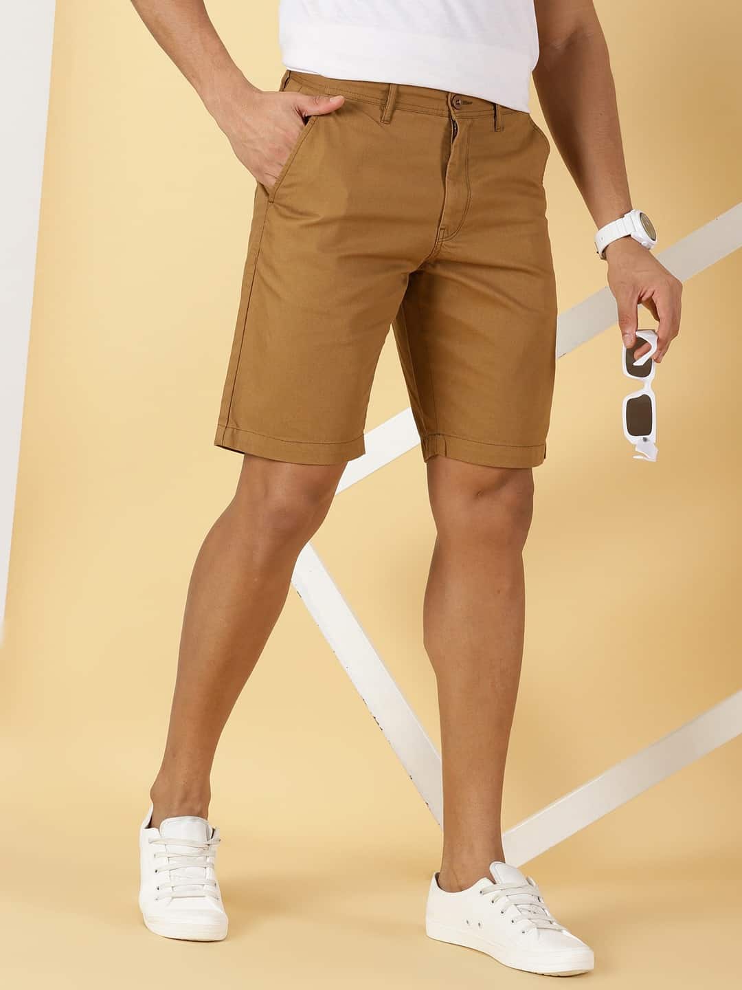 Thomas Scott Men Mid-Rise Chino Shorts