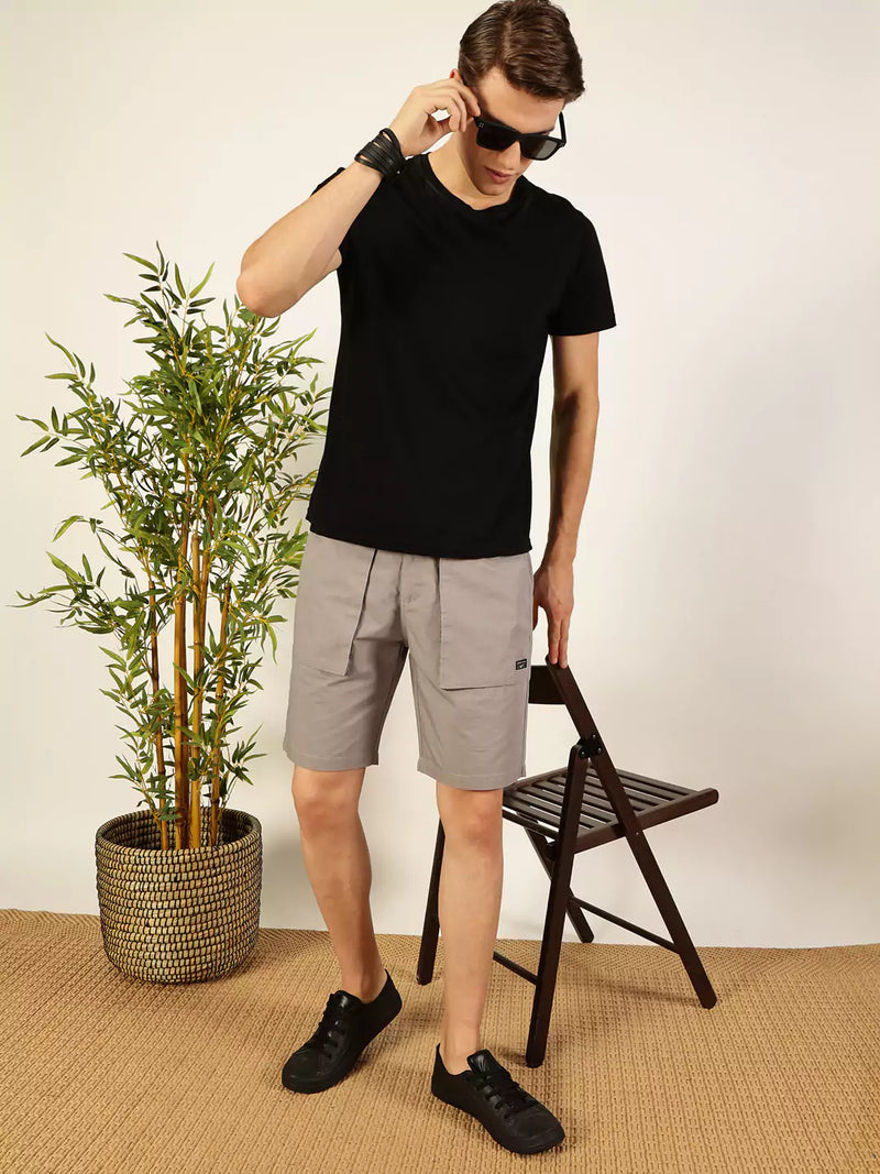 Thomas Scott Men Solid Regular Fit Mid-Rise Shorts