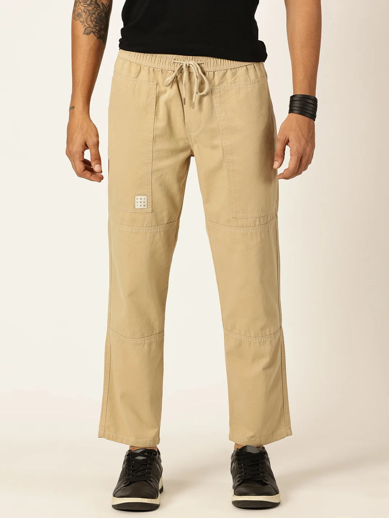 Thomas Scott Men Relaxed Loose Fit Mid-Rise Pure Cotton Easy Wash Trousers